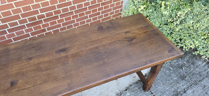 Huge French Oak Farmhouse Refrectory, Kitchen Dining Table - Image 14