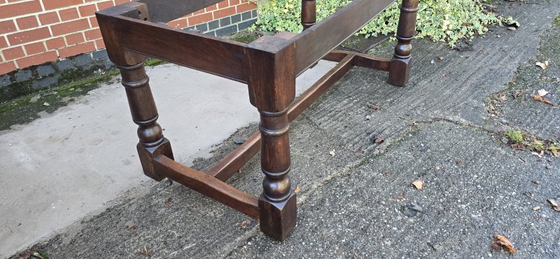 Super Oak Plank Farmhouse Kiitchen Refrectory Dining Table - Image 13