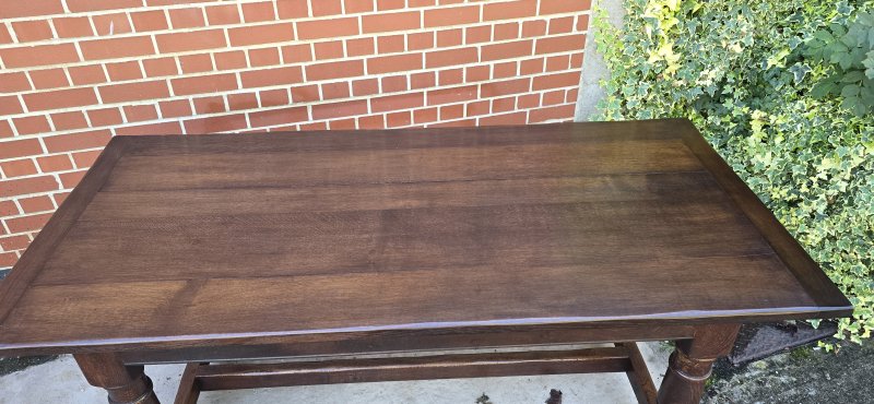 Super Oak Plank Farmhouse Kiitchen Refrectory Dining Table - Image 4