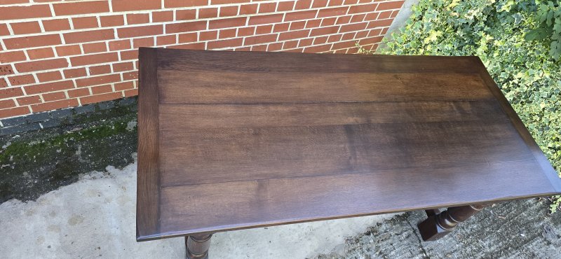 Super Oak Plank Farmhouse Kiitchen Refrectory Dining Table - Image 7