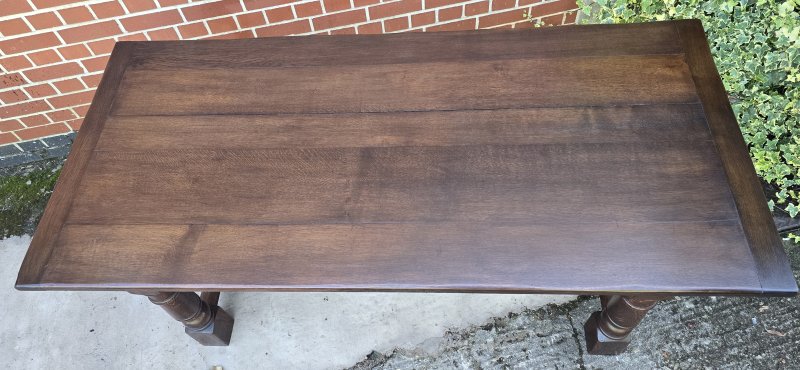 Super Oak Plank Farmhouse Kiitchen Refrectory Dining Table - Image 10