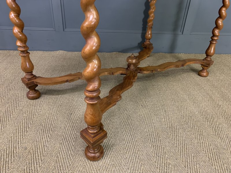 Walnut Barley Twist 3 Drawer Side Table - Image 13