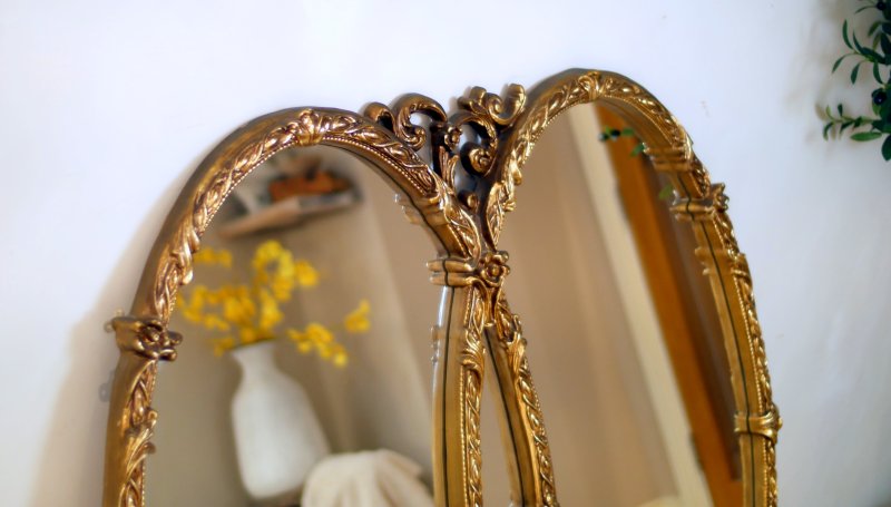 Regency Style Double Oval Statement Mirror - Image 3