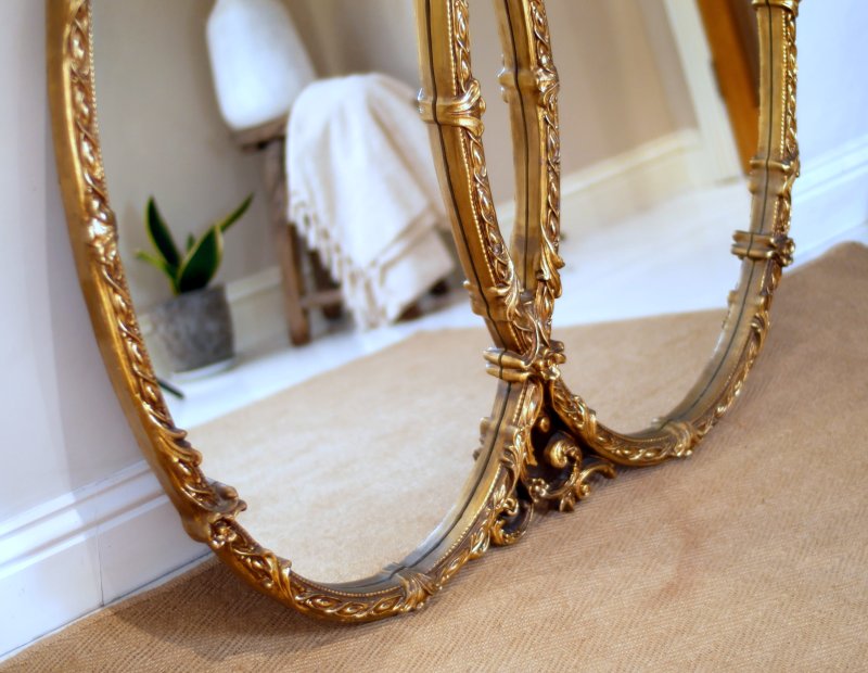 Regency Style Double Oval Statement Mirror - Image 4