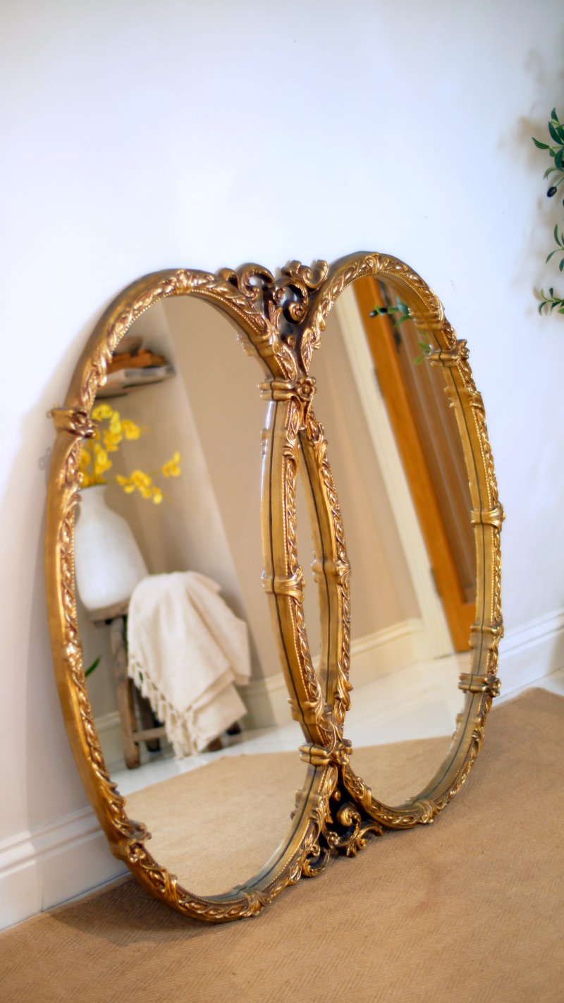 Regency Style Double Oval Statement Mirror - Image 10