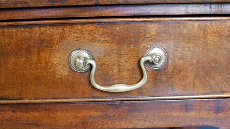 George III Mahogany Tea Fold Over Side Hall Console Table - Image 14
