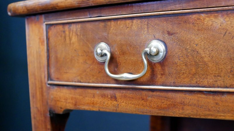 George III Mahogany Tea Fold Over Side Hall Console Table - Image 11