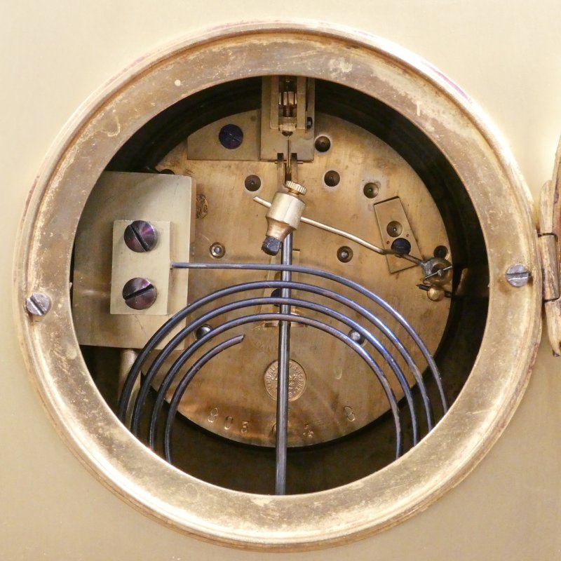 French Brass & Champleve Clock Set by Samuel Marti - Image 14