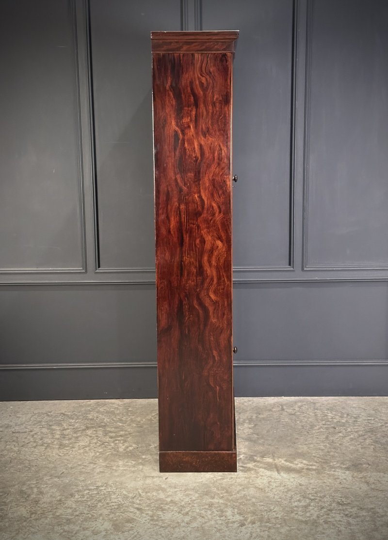 Tall Victorian Rosewood Glazed Bookcase - Image 4