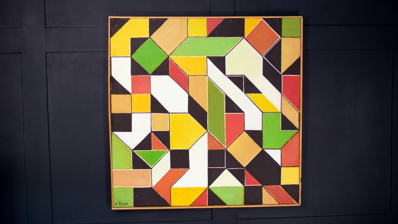 Modern Art Mid Century Modern Painting Abstract - Image 3