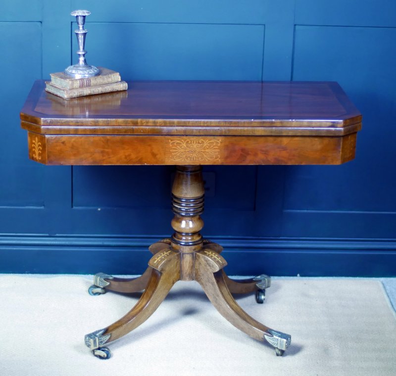 Fine Regency Period Mahogany Card Tea Side Hall Console Table