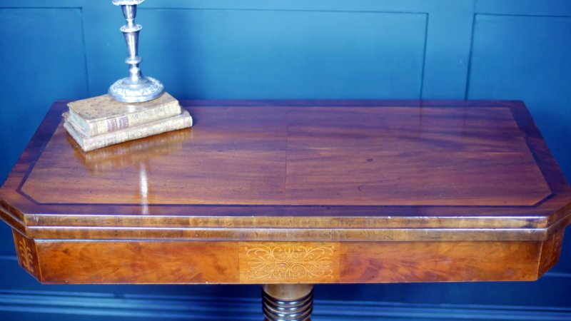 Fine Regency Period Mahogany Card Tea Side Hall Console Table - Image 10
