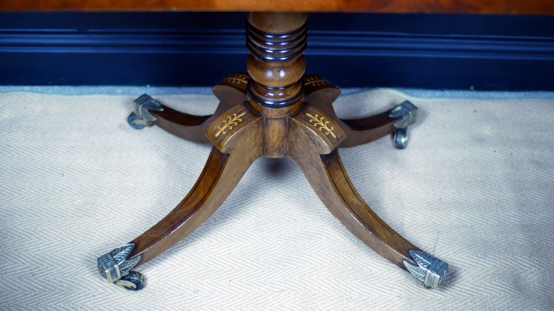 Fine Regency Period Mahogany Card Tea Side Hall Console Table - Image 11