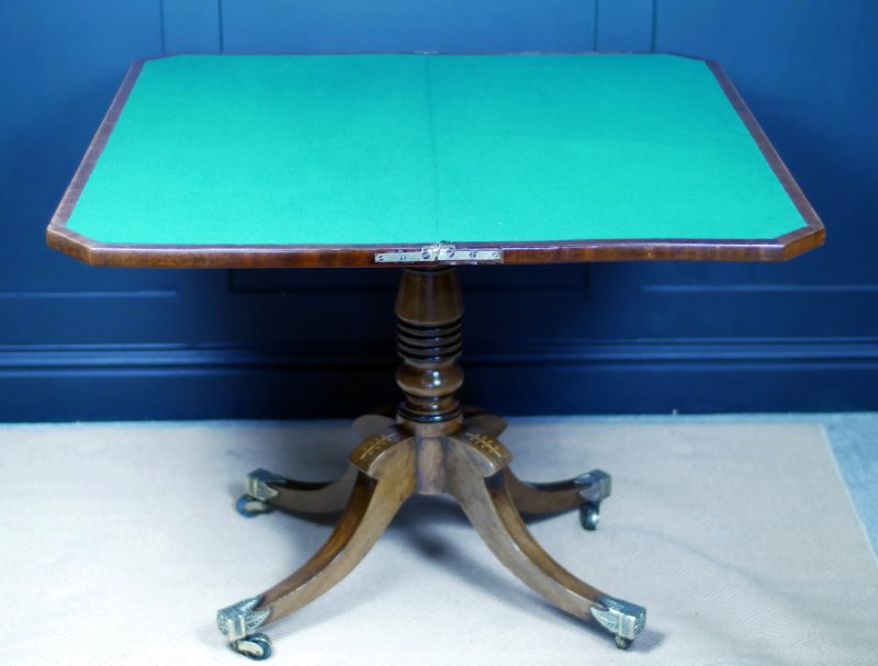 Fine Regency Period Mahogany Card Tea Side Hall Console Table - Image 3