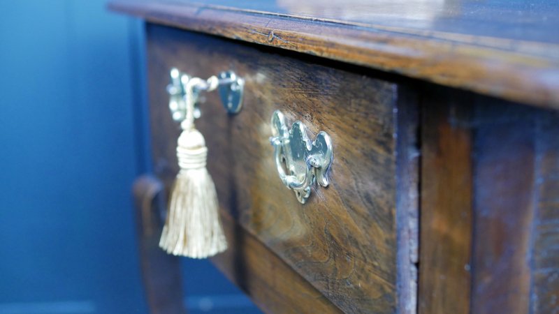 Georgian Oak Low Boy Side Hall Console Table - Image 7