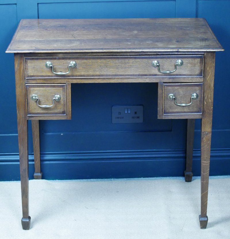 Georgian Oak Low Boy Side Hall Console Table - Image 4