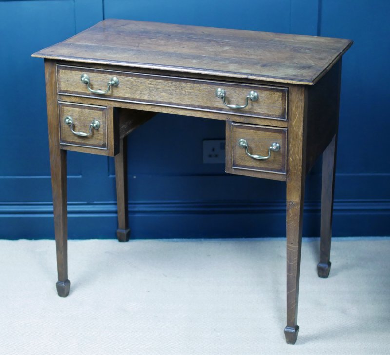 Georgian Oak Low Boy Side Hall Console Table - Image 5