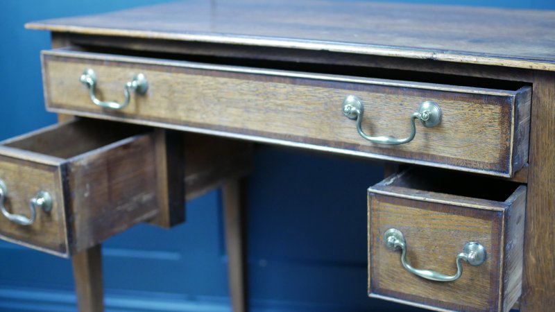 Georgian Oak Low Boy Side Hall Console Table - Image 12