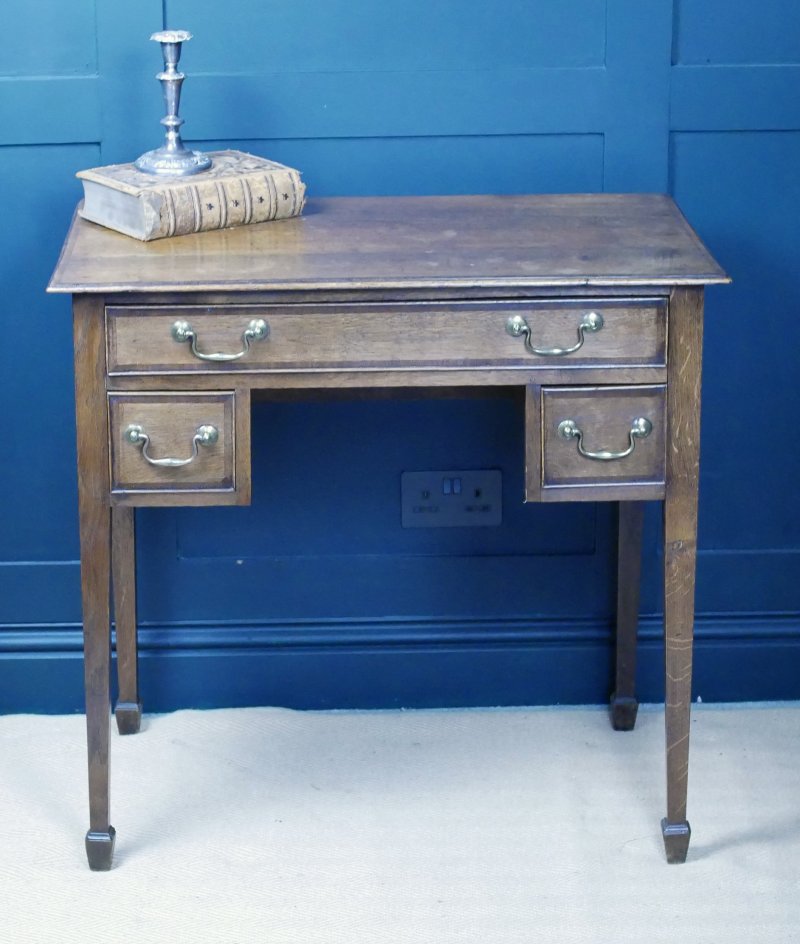 Georgian Oak Low Boy Side Hall Console Table - Image 3