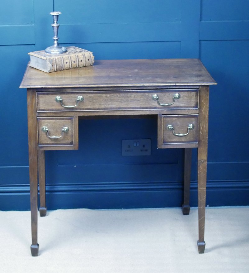 Georgian Oak Low Boy Side Hall Console Table - Image 11