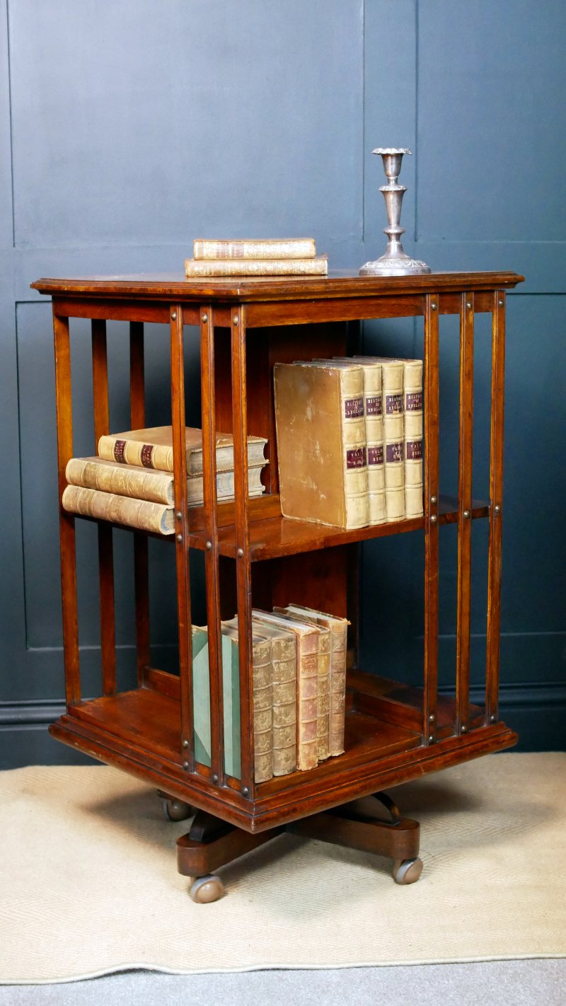 Victorian Revolving Bookcase Bookshelf