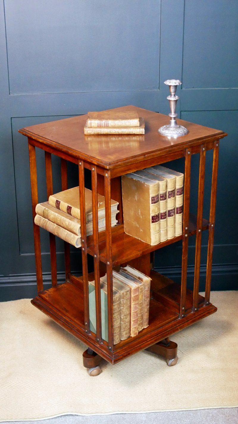 Victorian Revolving Bookcase Bookshelf - Image 3