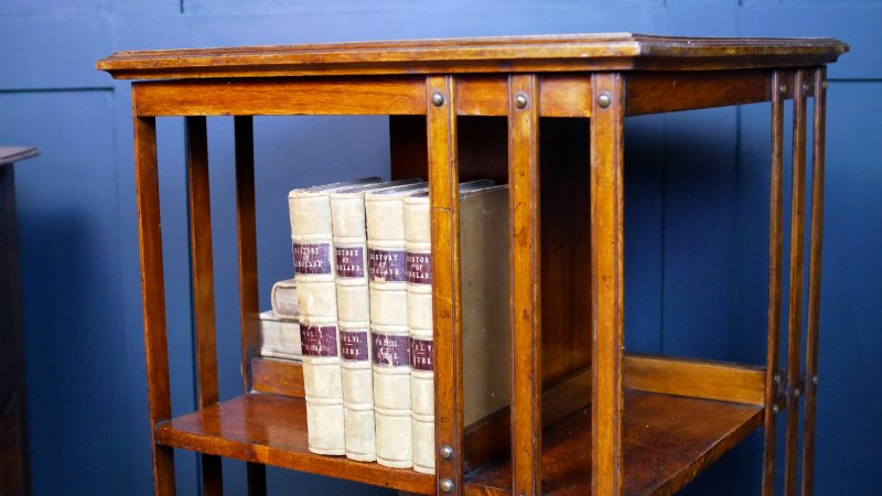 Victorian Revolving Bookcase Bookshelf - Image 8