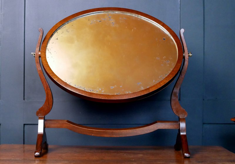 Victorian Edwardian Oval Mirror