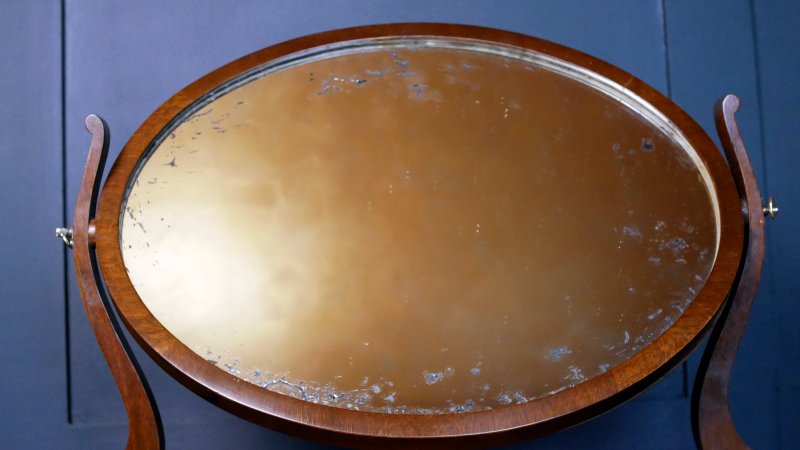 Victorian Edwardian Oval Mirror - Image 3