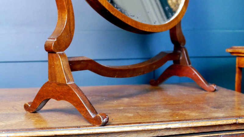 Victorian Edwardian Oval Mirror - Image 4
