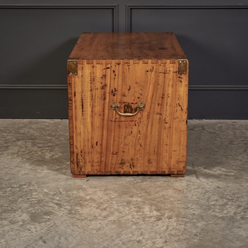 Low Camphor Wood Campaign Chest of Drawers - Image 10