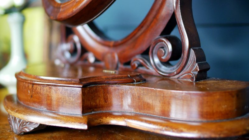 Victorian Shield Back Table Toilet Dressing Table Mirror - Image 14