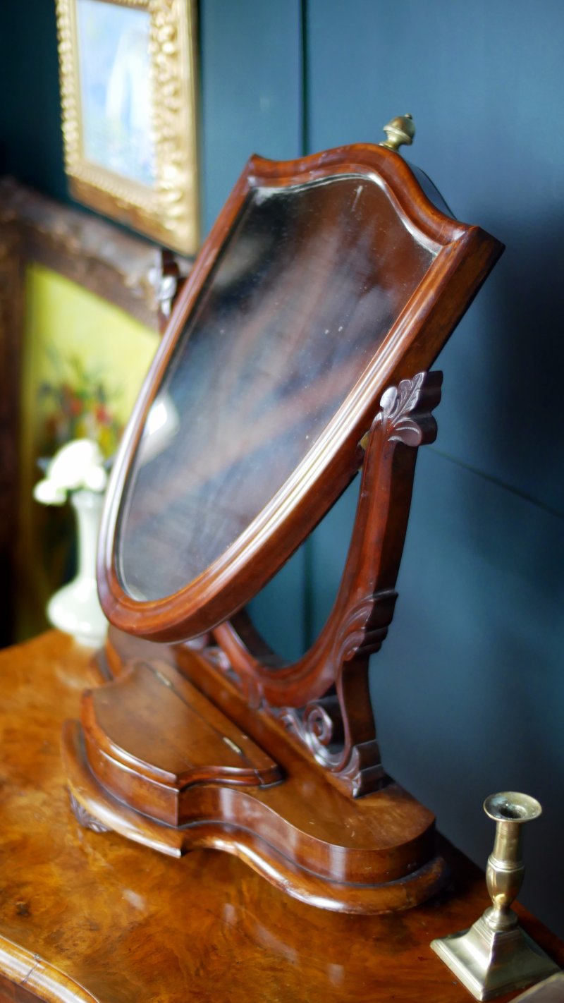 Victorian Shield Back Table Toilet Dressing Table Mirror - Image 15