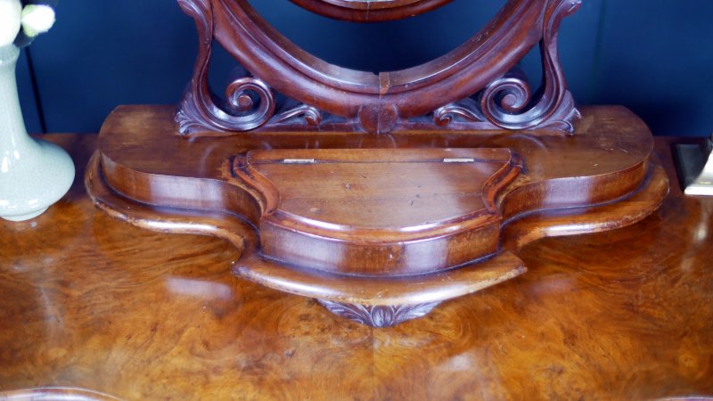 Victorian Shield Back Table Toilet Dressing Table Mirror - Image 16