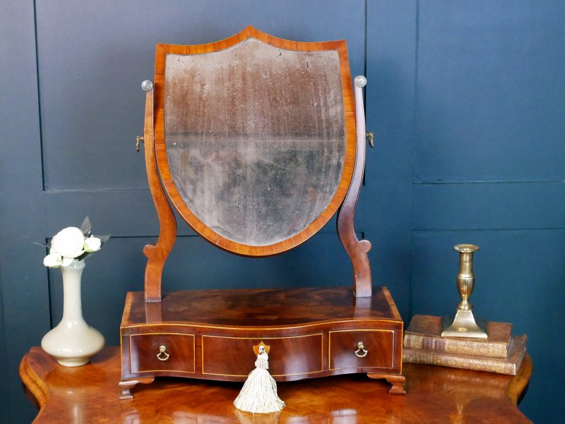 Georgian Mahogany Toilet Table  Dressing Mirror - Image 2
