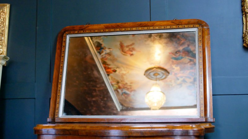 Victorian Mirror 19th century Over Mantle Statement Mirror