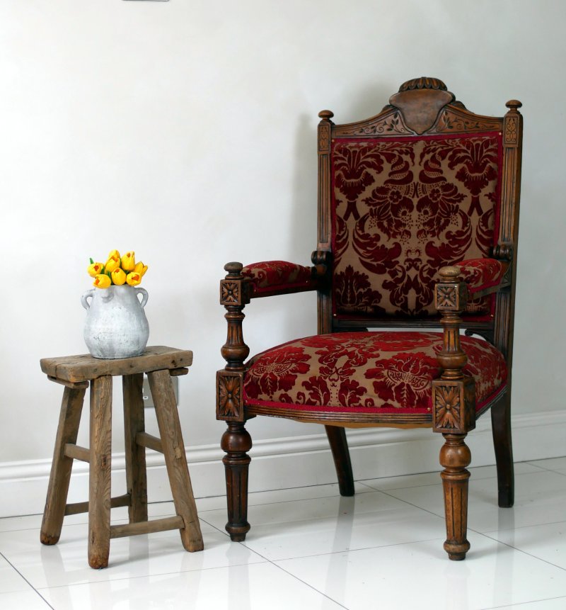 Large Statement Victorian Thrown Chair - Image 2