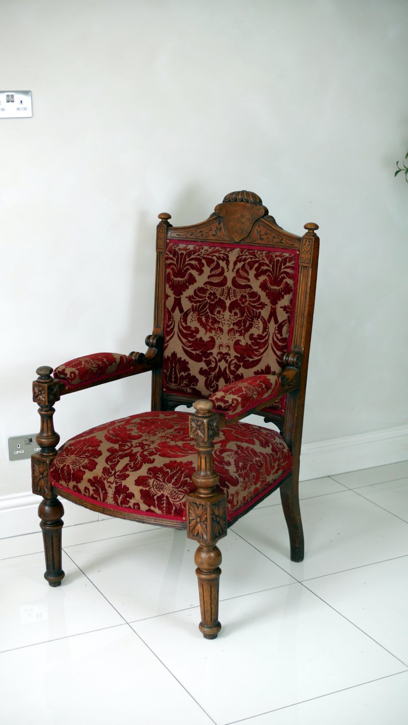 Large Statement Victorian Thrown Chair - Image 6