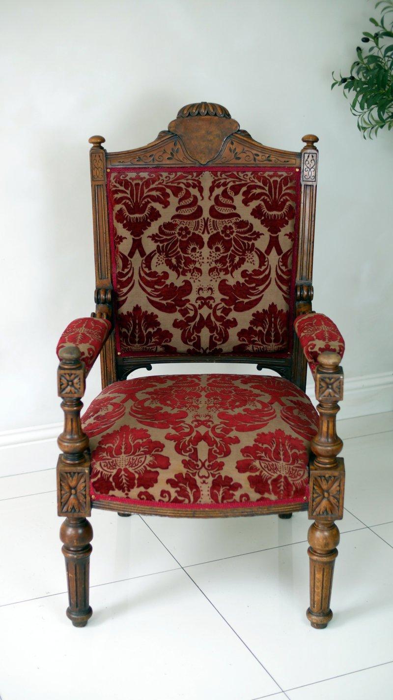 Large Statement Victorian Thrown Chair - Image 12