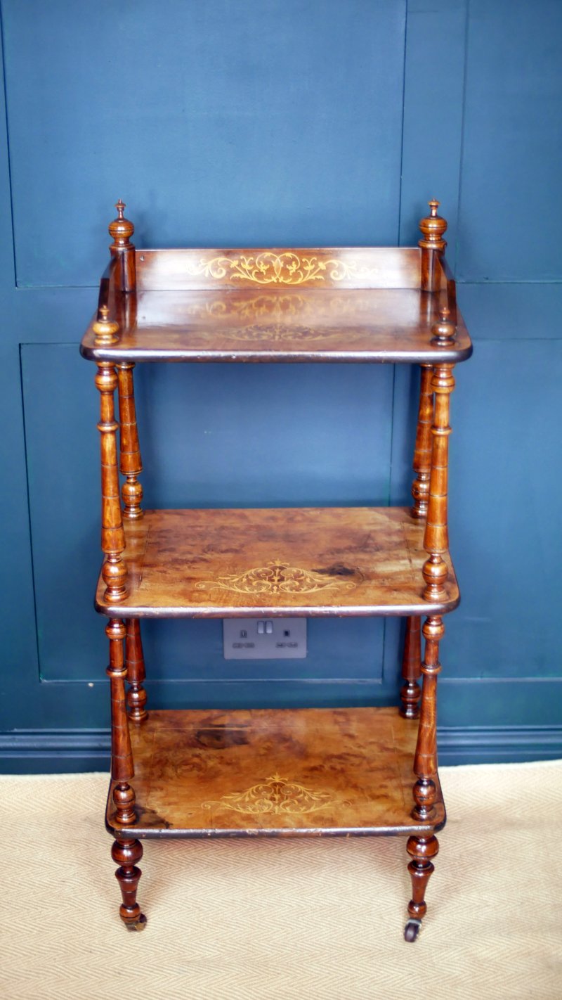 Victorian Display Shelves Walnut Whatnot