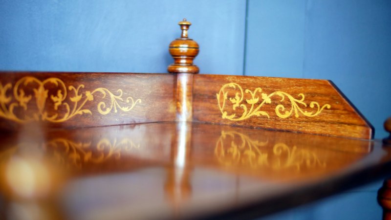 Victorian Display Shelves Walnut Whatnot - Image 11