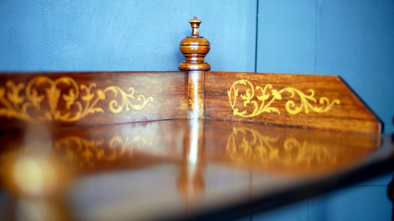 Victorian Display Shelves Walnut Whatnot - Image 16