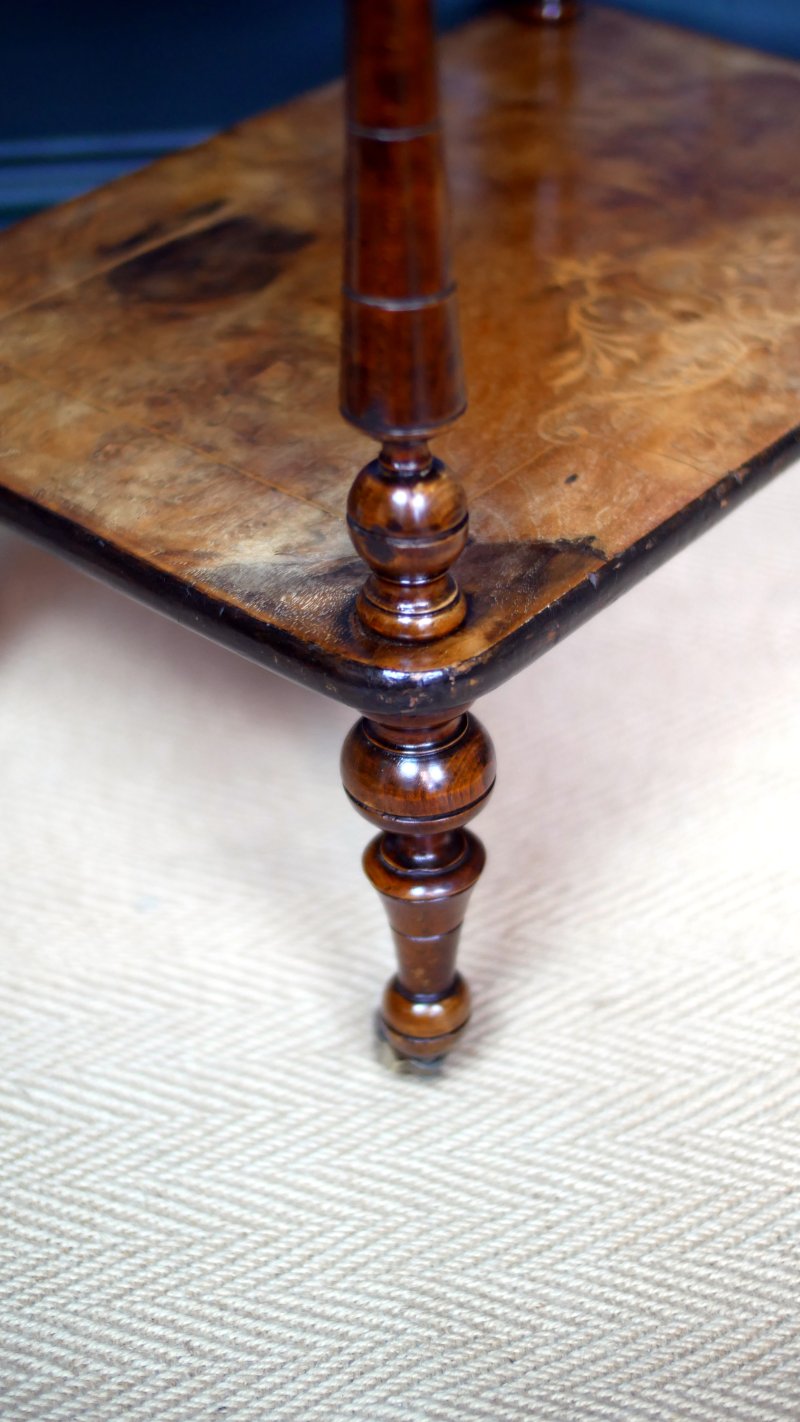 Victorian Display Shelves Walnut Whatnot - Image 13