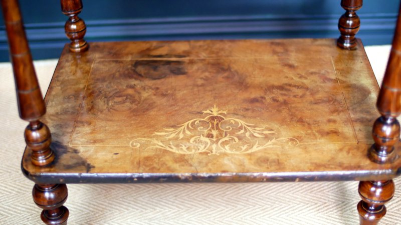 Victorian Display Shelves Walnut Whatnot - Image 14