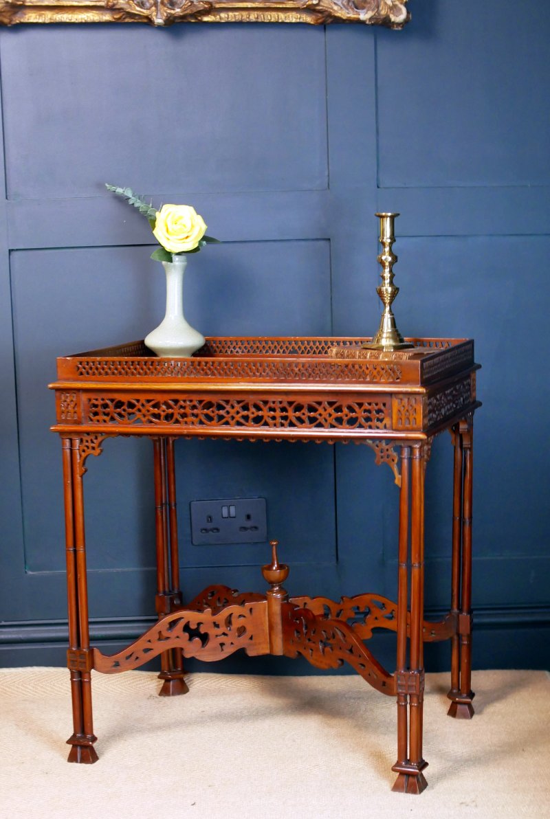 Chippendale Style Tea Table Side Hall Console Table - Image 2