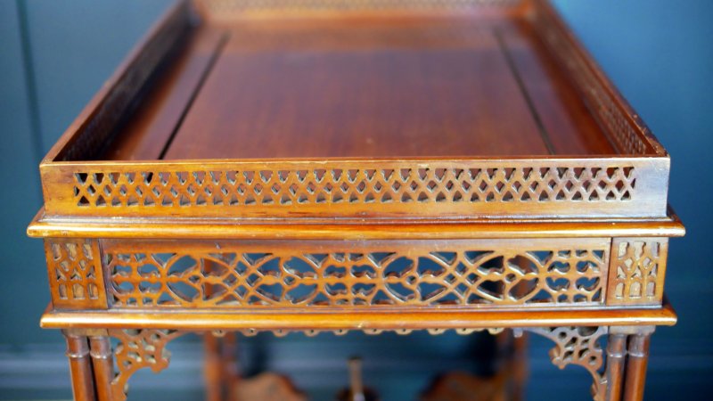 Chippendale Style Tea Table Side Hall Console Table - Image 13