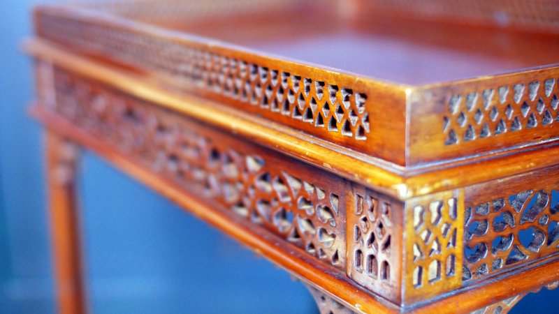 Chippendale Style Tea Table Side Hall Console Table - Image 15