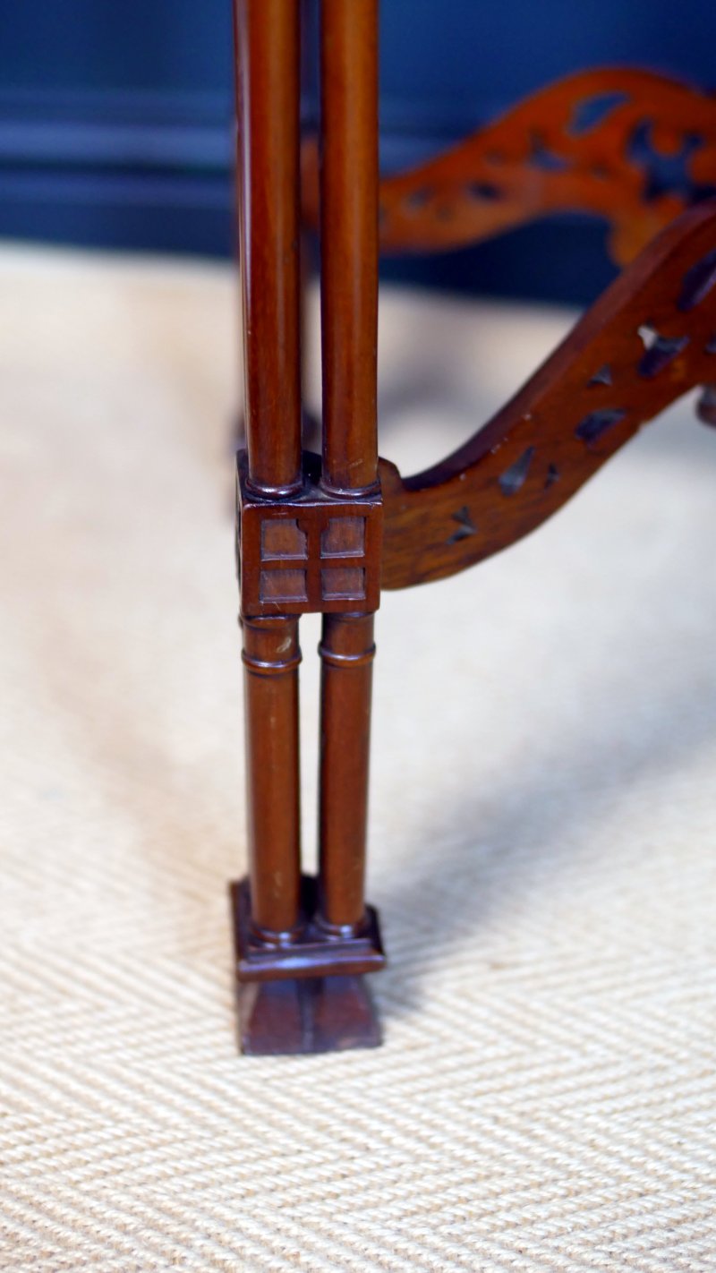 Chippendale Style Tea Table Side Hall Console Table - Image 4