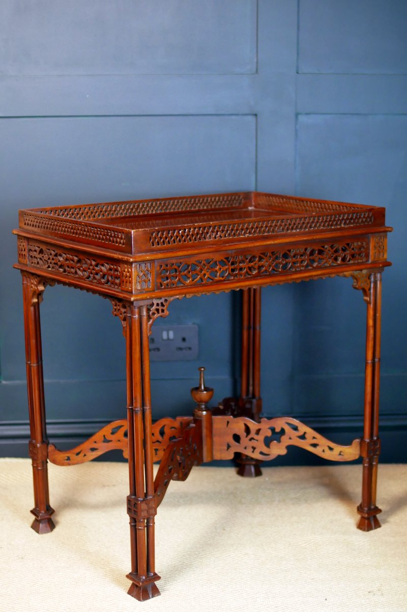 Chippendale Style Tea Table Side Hall Console Table - Image 5