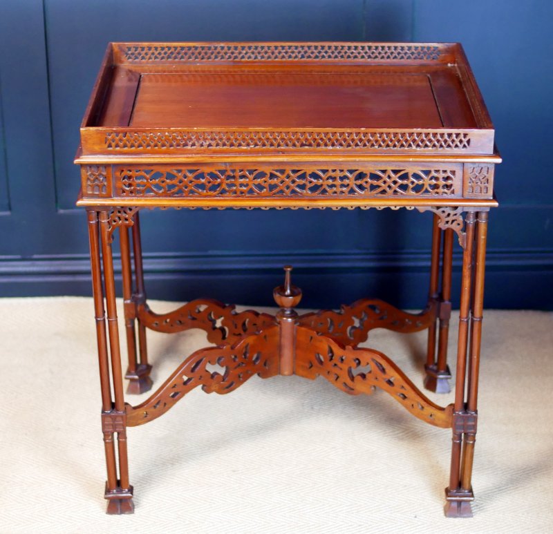 Chippendale Style Tea Table Side Hall Console Table - Image 6